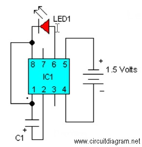  Wiring Diagram on And Simple Led Flasher With Only Three Components A Flasher Ic A Led