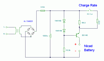 NiCad Battery Charger circuit diagram