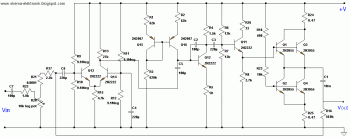24W Class A Audio Amplifier circuit diagram