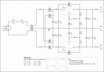 Dual Polarity Power Supply  circuit diagram