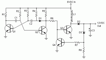 This is the circuit diagram of 6VDC to 12VDC Converter. With this ...