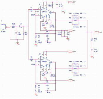 LM3886 , 100W Power Audio Amplifier  circuit diagram