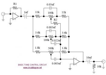 Comorama Mindful Generelt sagt Basic Tone Control - Circuit Scheme