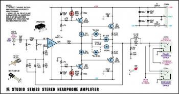 Stereo Headphone Amplifier circuit diagram