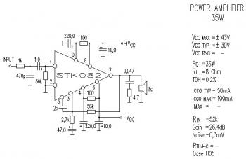 35W Power Amplifier Circuit using STK-082