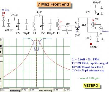 40M Band RF Preamp with 3 Tuned Filters