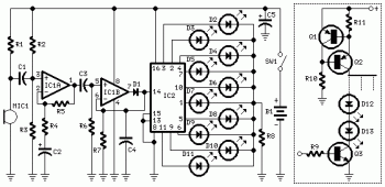 Dancing LEDs circuit diagram