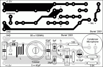 Mini FM Transmitter pcb layout