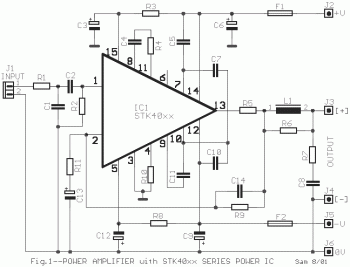 Power Amplifier with Power IC STK40xx series