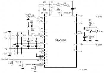 140W Power Amplifier with STA5100 circuit