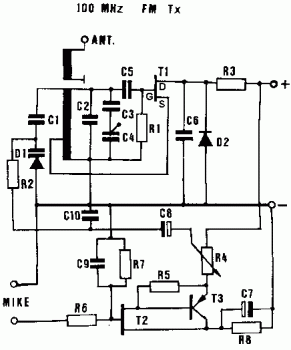 Simple FM Transmitter circuit diagram