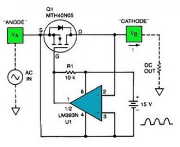 Low Forward-Drop Power Supply Circuit circuit diagram