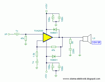 8 Watt Amplifier circuit diagram