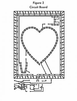 LED Flashing Heart pcb layout