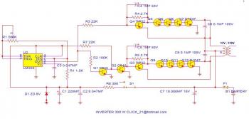 DC Inverter 300W / 12VDC to 220VAC circuit diagram
