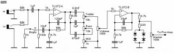 Guitar Pre Amplifier using TL072