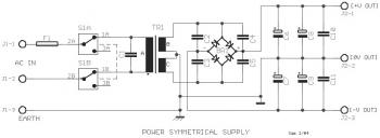 Power supply for 60W Power Audio Amplifier Circuit