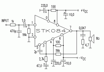 50W Power Amplifier Circuit using STK084