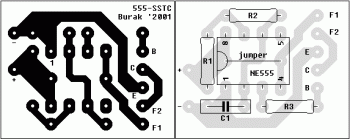 Solid State Tesla Coil with 555 Timer - pcb layout