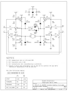 High Current H-Bridge with MOSFET schematic diagram