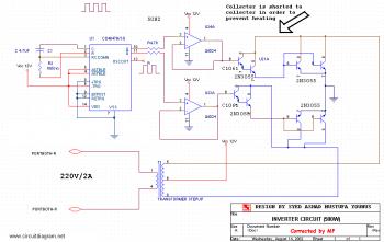 500W Inverter 12V to 220V circuit diagram