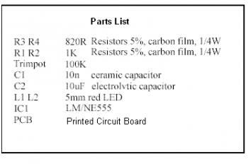 Simple LED Flasher circuit diagram
