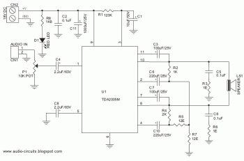 20W  Audio Amplifier circuit with TDA2005