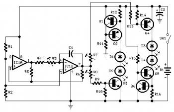 Fading LEDs Circuit diagram