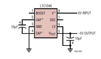 +5V to -5V DC Converter Circuit