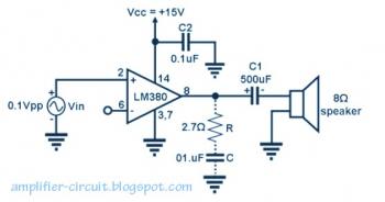 LM380 Audio Amplifier Circuits
