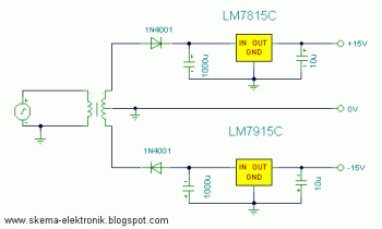 Dual Regulated Power Supply circuit diagram