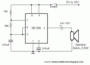 Simple Electronic Buzzer circuit diagram