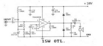 15W OTL Power Amplifier based TDA2030