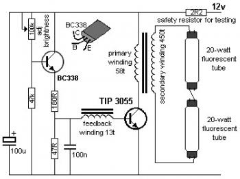 Inverter for 20W/40W Fluorescent Lamp