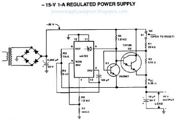 -15V / 1A Regulated DC Power Supply