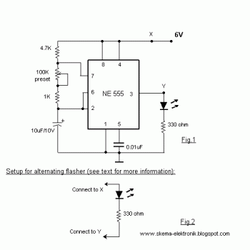 LED light flasher circuit diagram