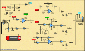 MP3 Car Amplifier 150 Watts circuit diagram