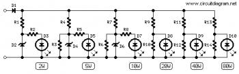 Audio Power Indicator circuit diagram