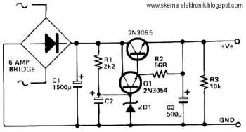 Low-Ripple Power Supply circuit diagram