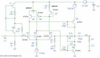 Mini Audio Amplifier circuit diagram
