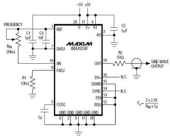 High Frequency Waveform Generator circuit diagram