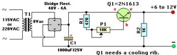 Variable Power Supply Circuit 6-12V