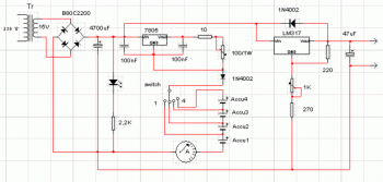 Batteries charger and PSU circuit diagram