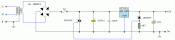 Logic Power Supply circuit with Overvoltage Protection diagram