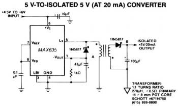 5V to Isolated 5V Converter Circuit diagram