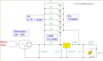 12V 30A Power Supply circuit diagram