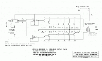 500 Watt Power Inverter circuit diagram