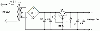 High Current Power Supply Circuit with 2N3055