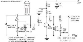 Active FM Antenna Booster circuit