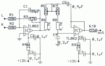 Low Pass Filter circuit diagram